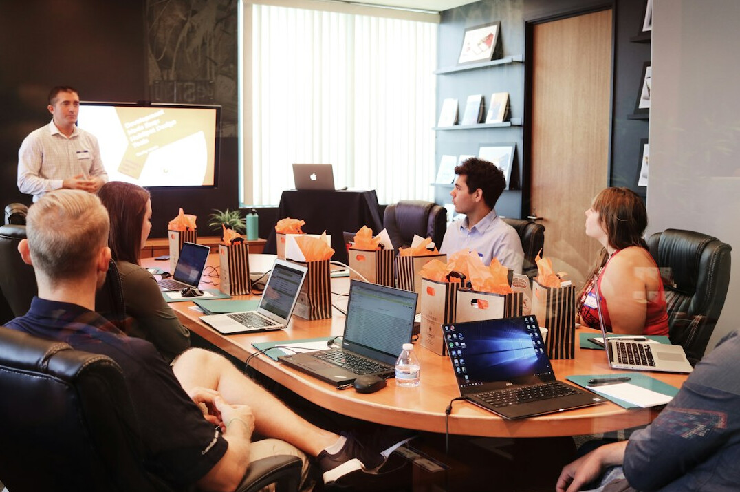 custom software team meeting