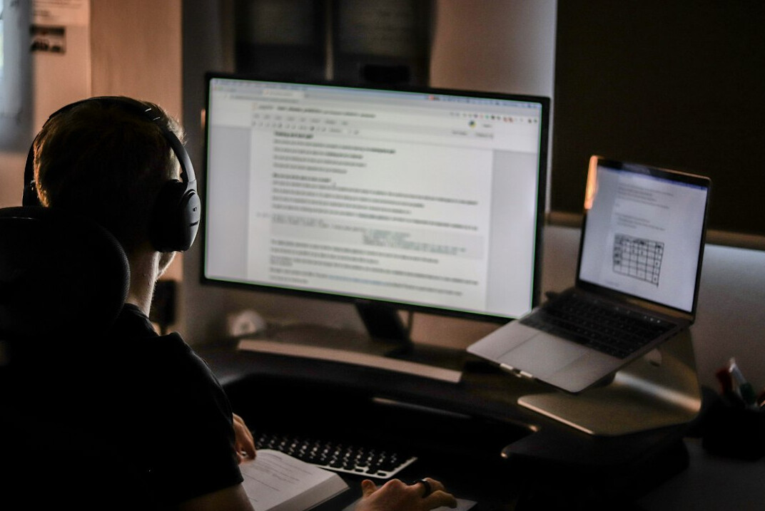 programmer at desk