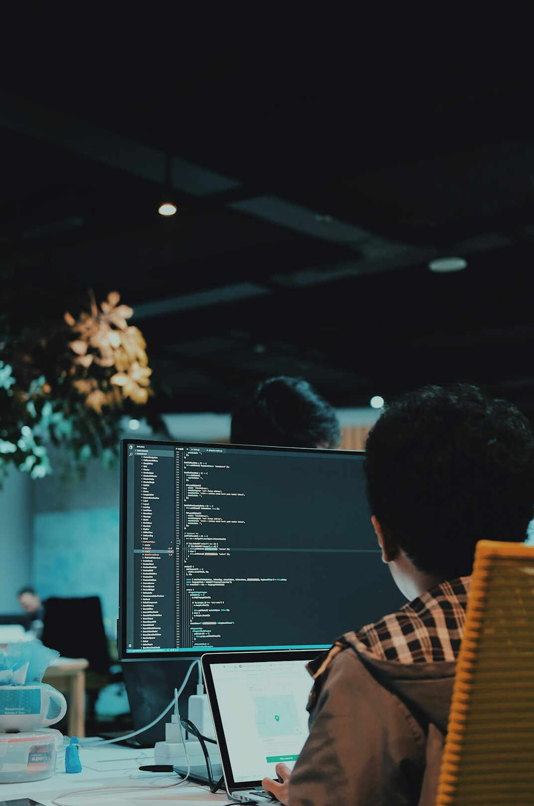 corporate team coding session